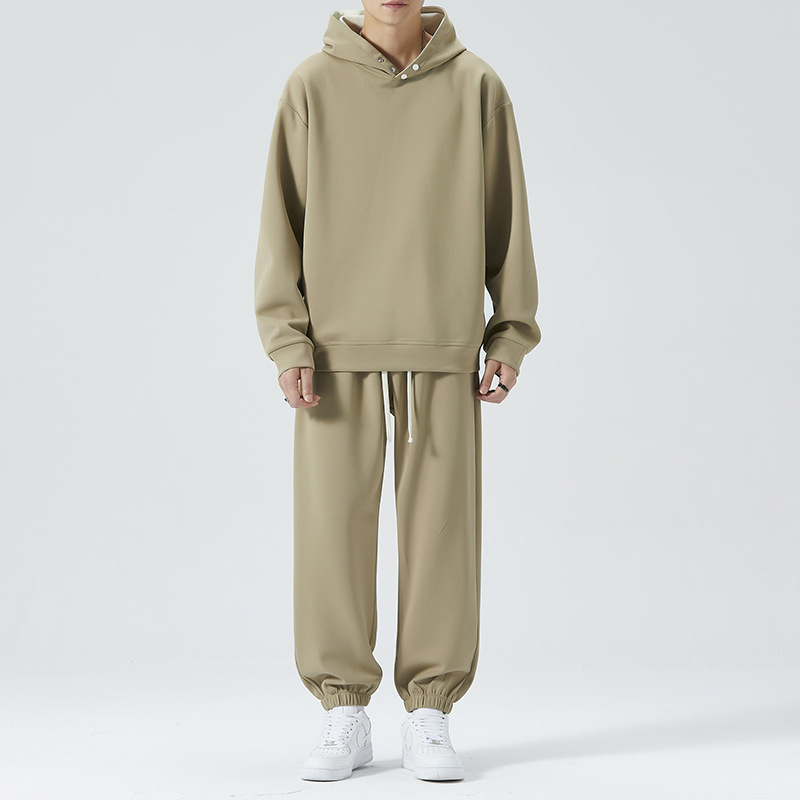 Otoño nuevo traje deportivo para hombres y mujeres suéter con capucha de la pareja pantalones de chándal suéter suelto ropa de hombre casual de dos piezas