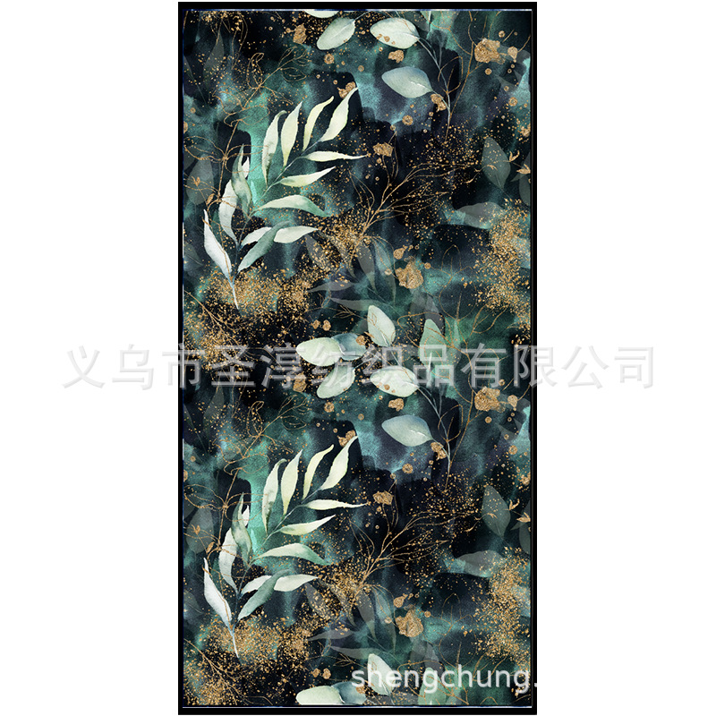 Toalla de baño de transferencia térmica de fibra ultrafina personalizada del fabricante Impresión completa Toalla grande Toalla de playa de impresión transfronteriza