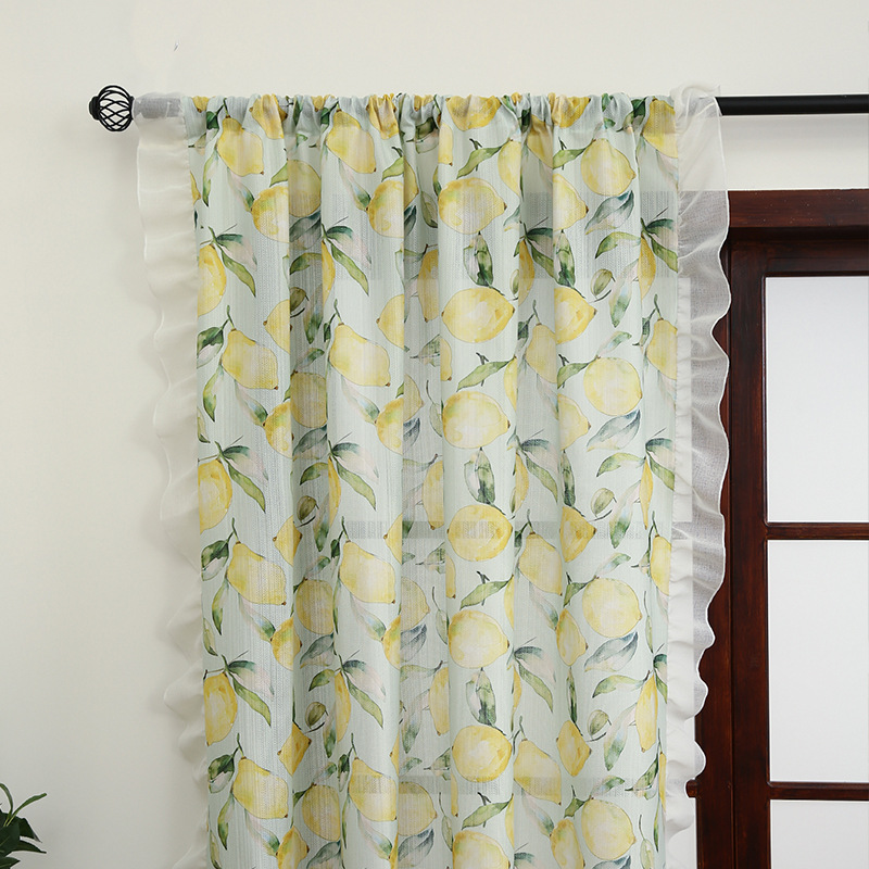 Cortinas amarelas para janelas erker semi-opacas para quarto_voghion.com