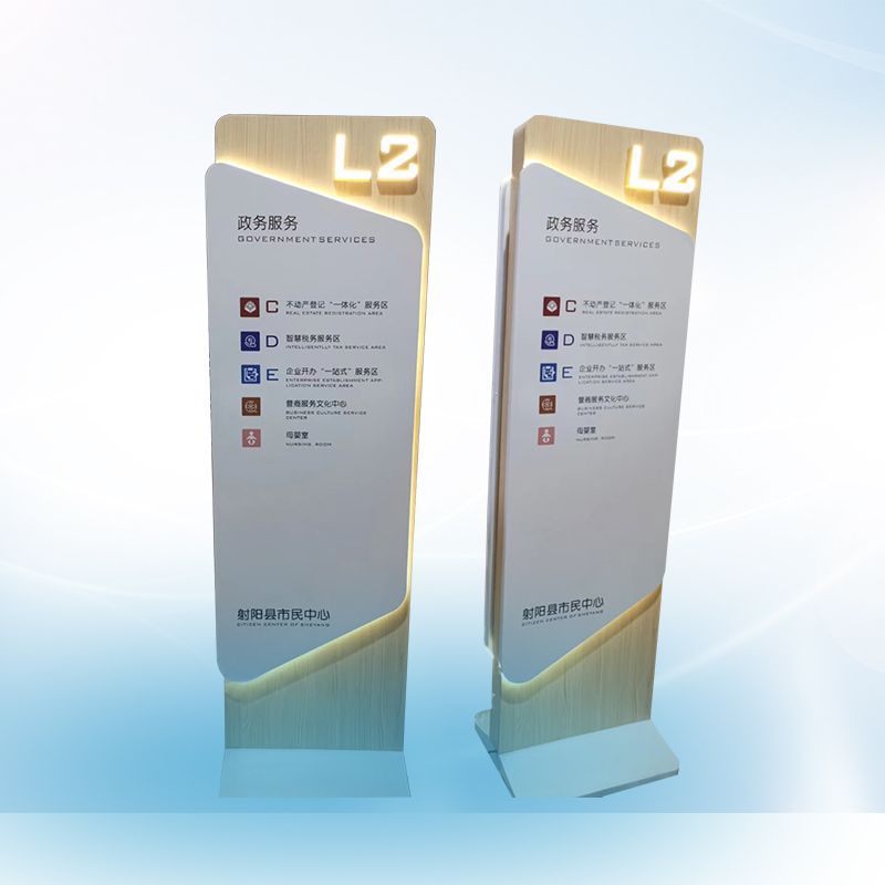 招牌不锈钢精神堡垒门头户外发光字广告牌商场广场指示导向导视牌