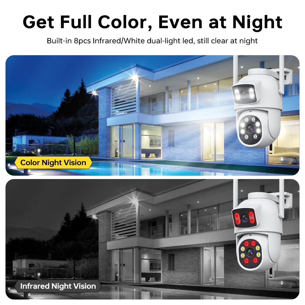 Yishiyun Wireless 4MP Outdoor Bullet Dome Surveillance Camera Kit with NVR