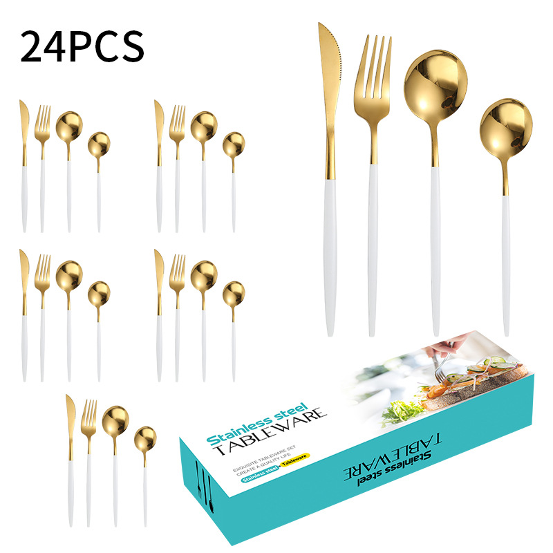 화이트 골드 24 개 세트