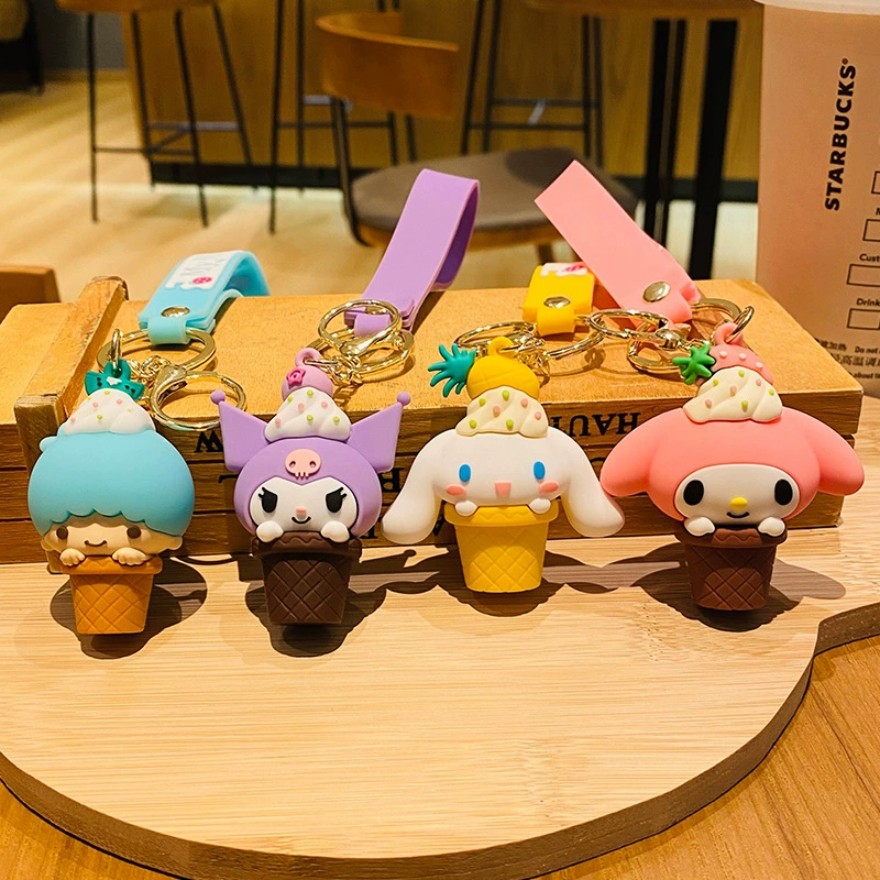 Sanrio, мультяшный горшок с цветами, брелок, украшение для сумки, модные автомобильные ключи