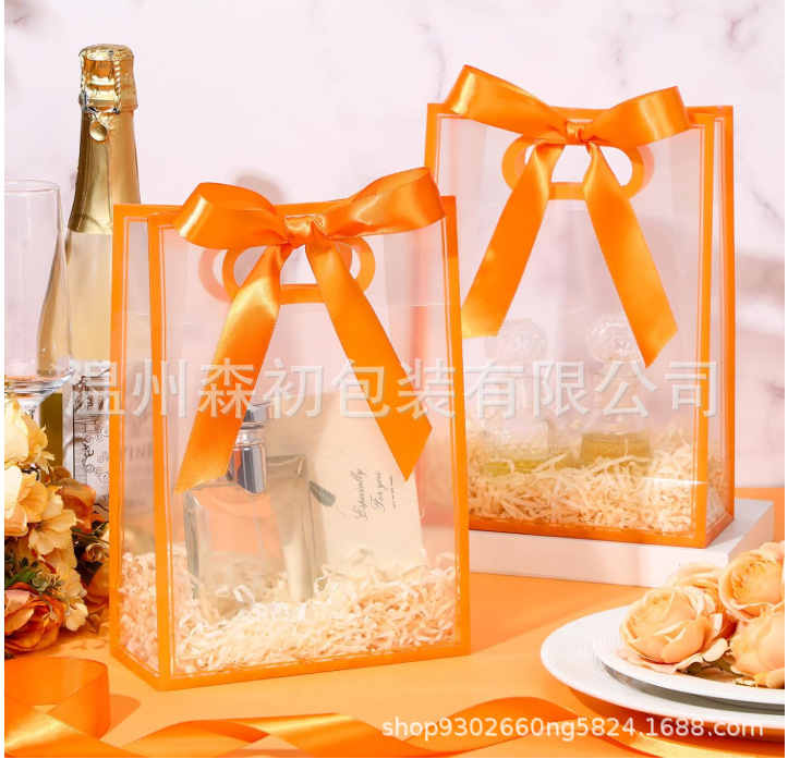PP bolsa de regalo transparente dama de honor de boda bolsa de mano simple de Navidad regalo de cumpleaños bolsa de regalo de PVC image 18