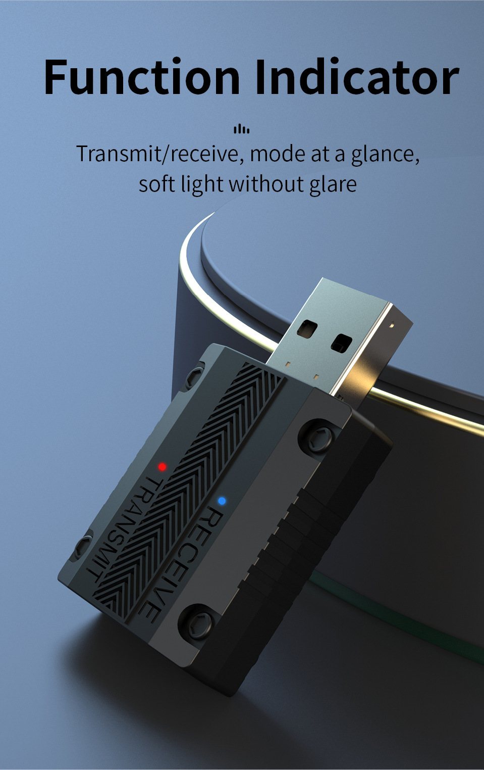 Car Bluetooth 2-in-1 Converter, Mobile Phone Car Audio Transmitter, Car Audio Wireless Receiving Module