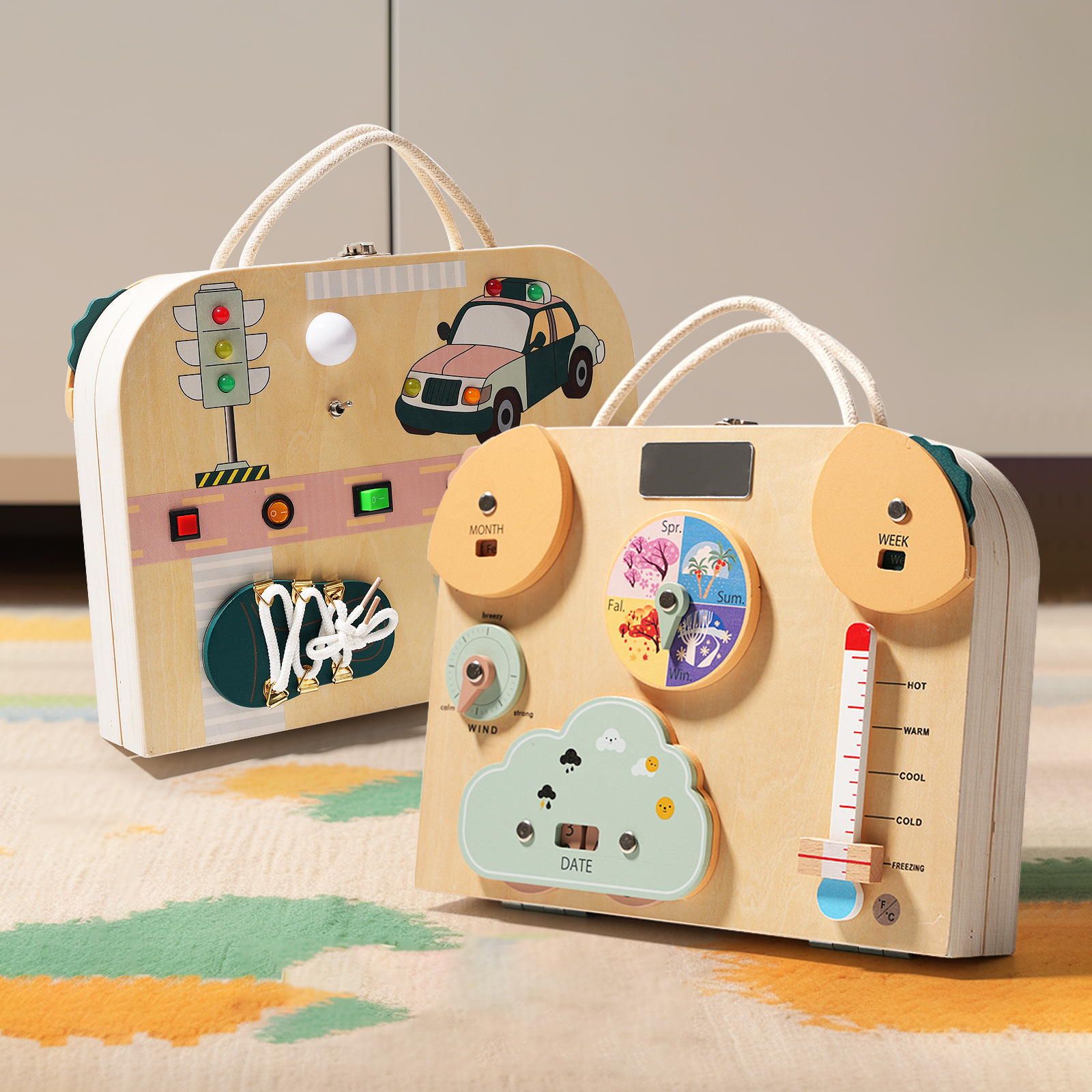 Terminado ocupado tablero DIY accesorios log color busyboard Montessori educación temprana juguetes regalo del bebé