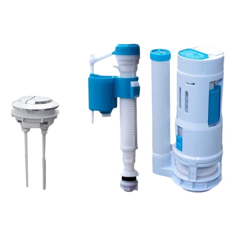 Accesorios del tanque de agua del inodoro Válvula de entrada universal Válvula de drenaje Válvula de alimentación Válvula de descarga Válvula de botón de inodoro antiguo conjunto
