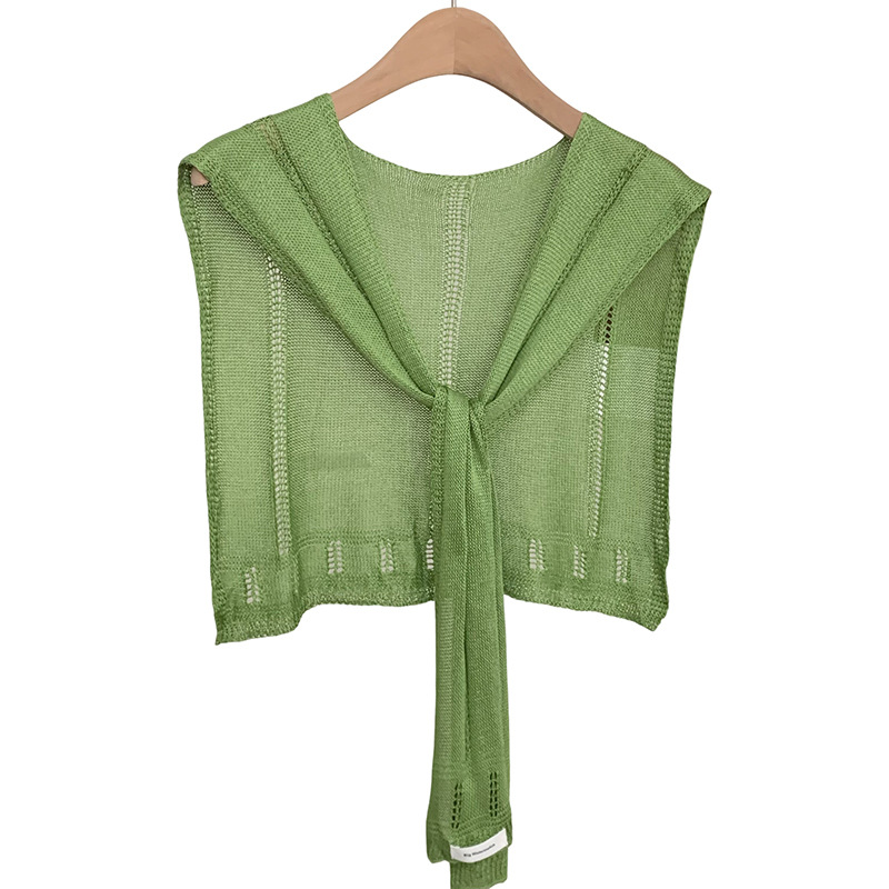 Chal de punto de alta calidad nueva bufanda multiusos en otoño, chal de color sólido con aire acondicionado, chaleco de cuello exterior