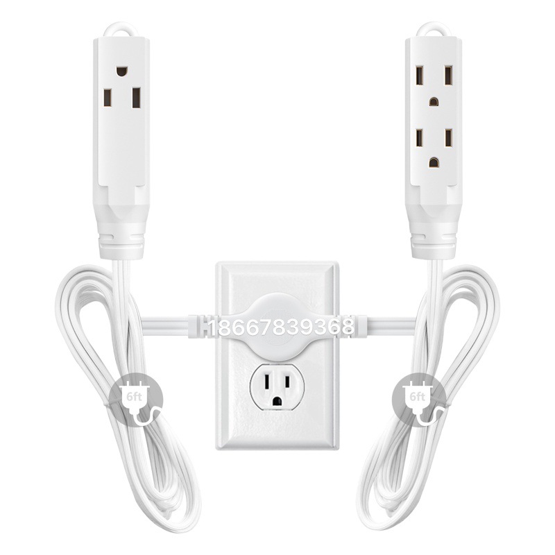 Enchufe estándar americano enchufe suave tira de alimentación bilateral ultra-Delgado socket corrector cinturón/línea corrector kit dos 3 tomas