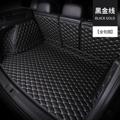 Trunk Mat — Fully Surrounded Trunk Mat - full-surround-black-gold-wire-take-a-photo-of-the-remarked-model-year-vv