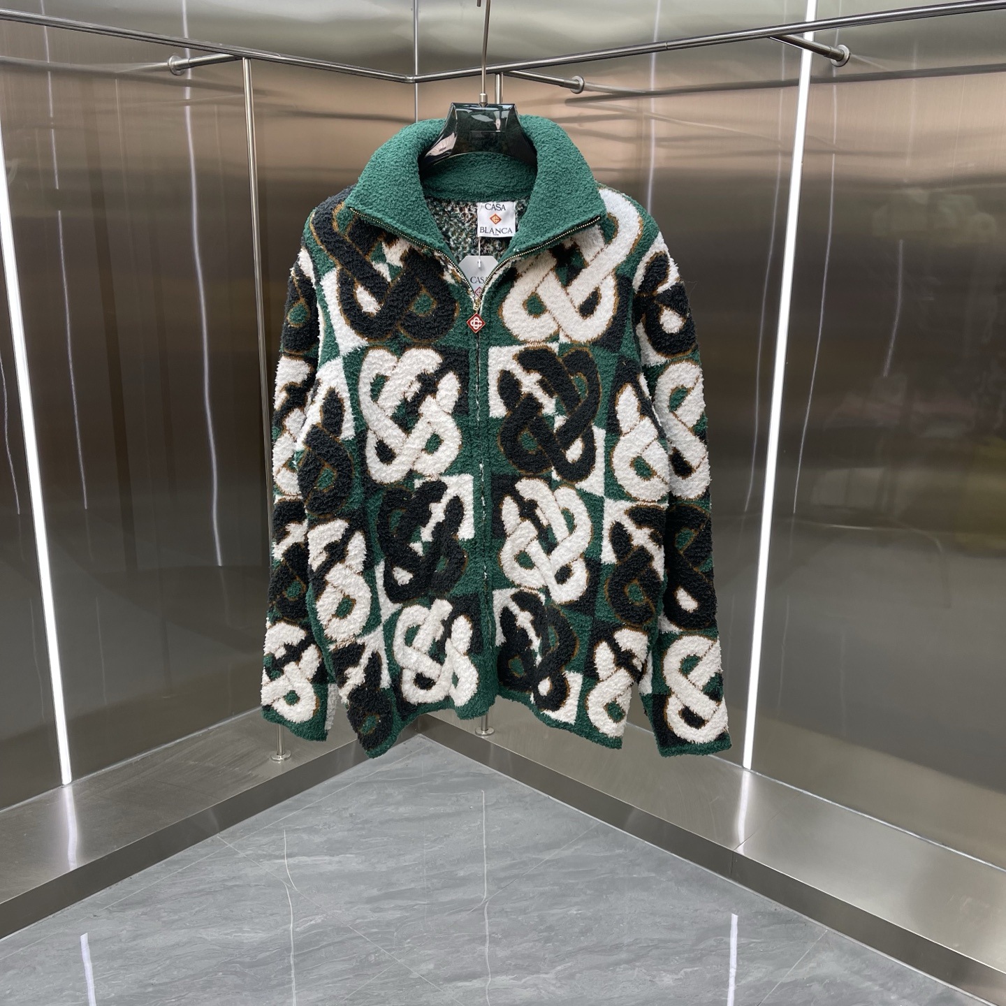 Casablanca Fleece Jacket Monogram Green