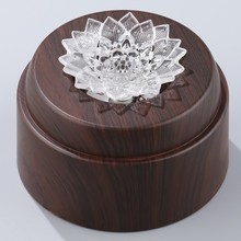 跨境批发旋转七彩发光水晶球灯座定制专用蓝牙音乐LED灯底座