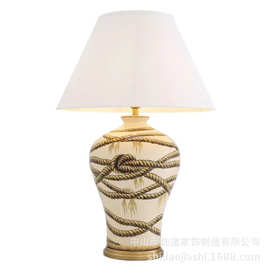 现代简约卧室床头陶瓷灯家用艺术个性书房桌酒店客厅装饰灯具批发