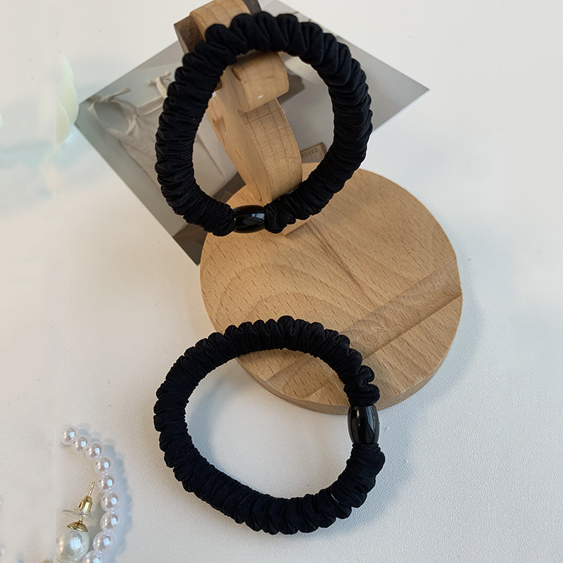 슈퍼 부드럽고 두꺼운 작은 버클 고무 밴드 블랙