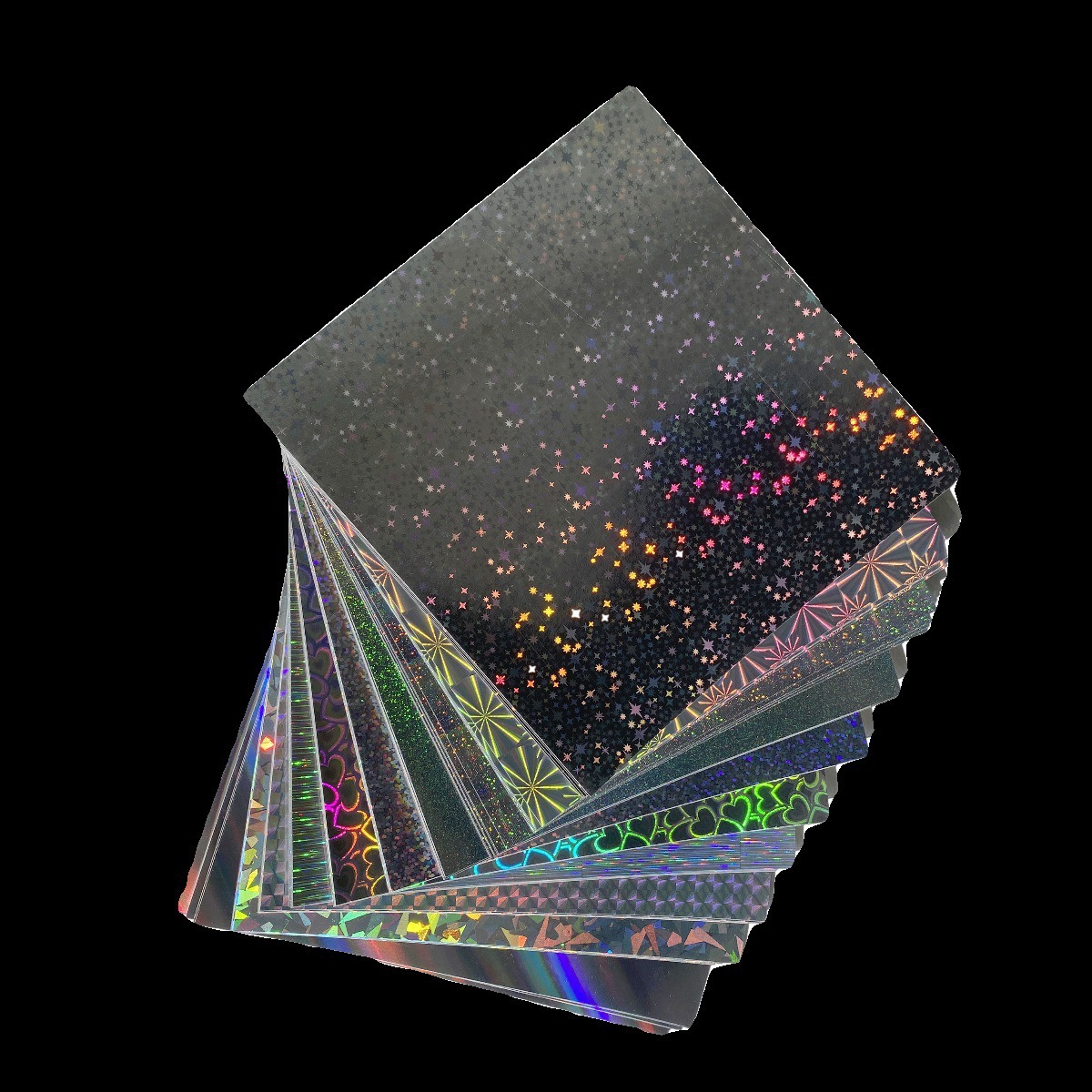 Papel cuadrado color blanco colorido papel láser A4 plata esterlina arco iris degradado papel láser textura papel de color