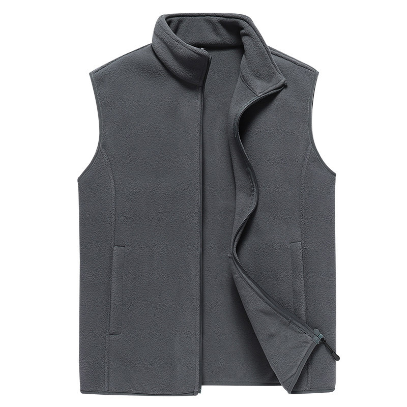 Men's Vest Wear Fleece Vest Autumn Thin Waistcoat Vest Spring Autumn Winter Cardigan Sleeveless Sweater Casual Jacket