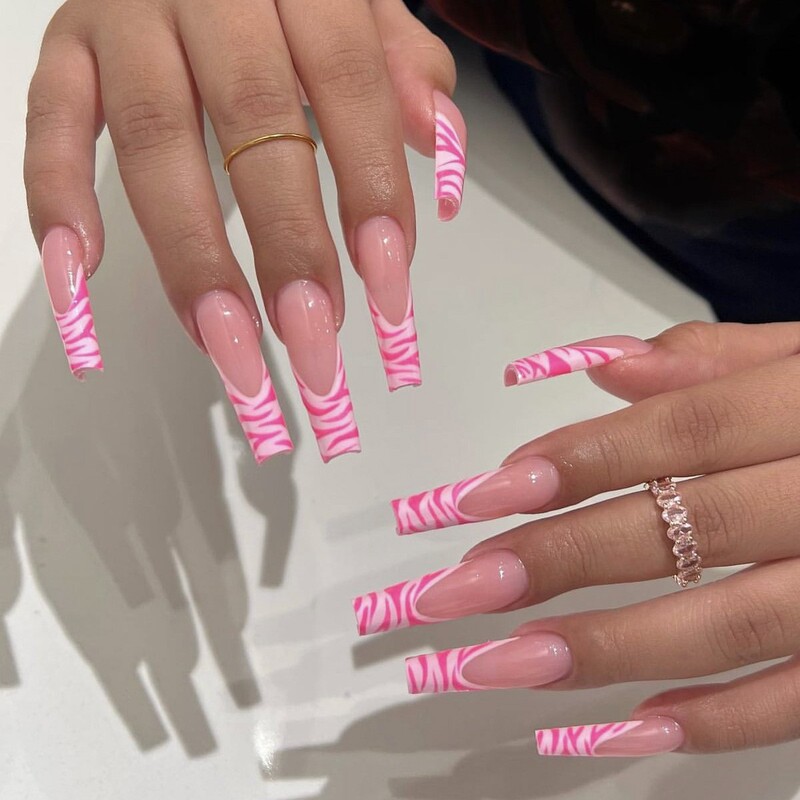 European and American Style Nail Patches, Pink Cow Pattern, Handmade Wearable Nails, Yin-Yang Nail Patches, Nails Wearable Nail Art Wholesale European and American Style Nail Patches, Pink Cow Pattern, Handmade Wearable Nails, Yin-Yang Nail Patches, Nails Wearable Nail Art Wholesale