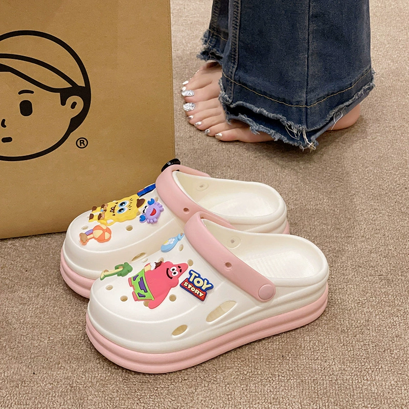 Пещерные туфли для девочек Летние студенты носят мультфильмы внутри и снаружи комнаты