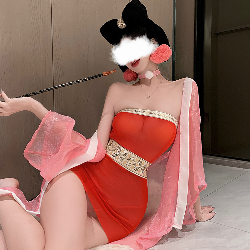 밤 3시 의상, 한복, 섹시한 속옷, 섹시한 튜브탑, 여우귀신 다지, 엉덩이 커버 스커트, 유니폼, 순수한 욕망 잠옷 1456