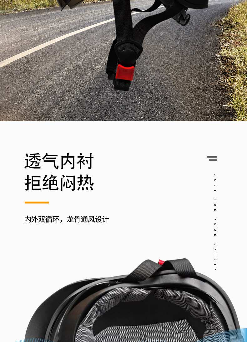 Cross-Border Exclusive Supply of Retro Half-Helmets for Men and Women, Electric Bike Helmets, Lightweight Hidden Mirror Helmets
