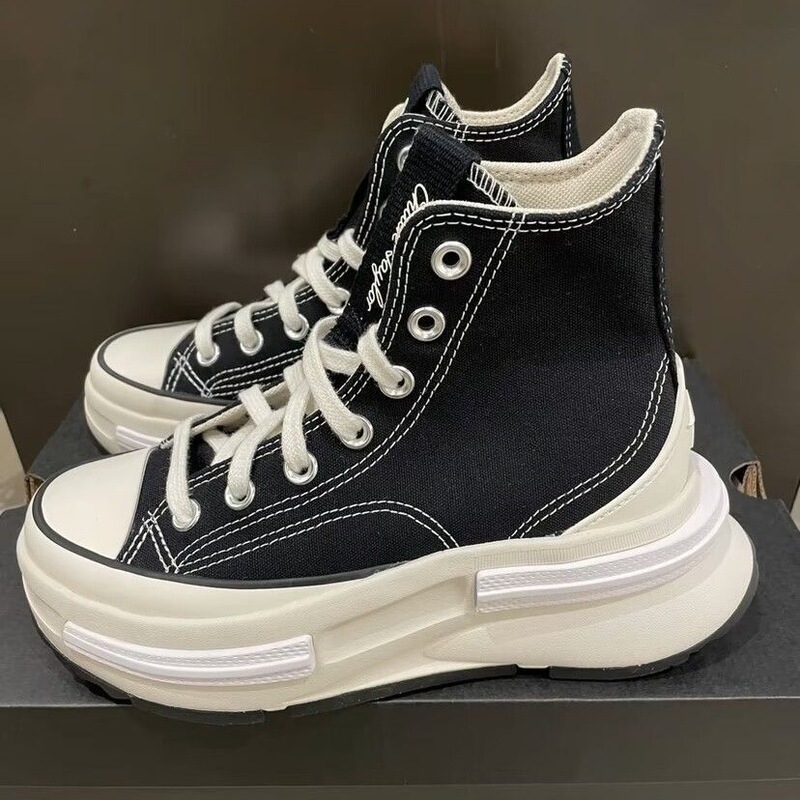 Meiqi Converse Putian Shoes with Thick Soles, Campus Youth Platform Canvas Shoes, Casual Shoes for Men and Women, Height-Increasing