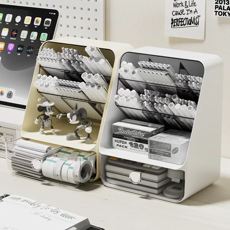 Оптовая продажа, косой держатель для ручек, ящик для хранения, ящик-органайзер, настольная стойка для хранения, студенческая коробка для хранения мелочей