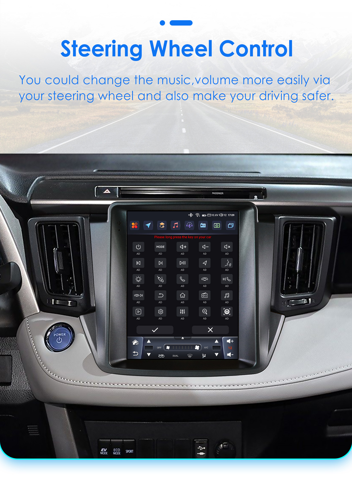 Suitable for 13-18 Toyota Rav4 car radio multimedia player car GPS vertical screen navigator
