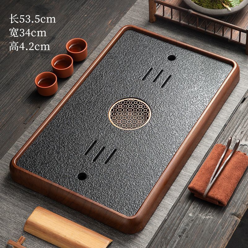 2025 nuevo estilo imitación Wujinishi bandeja de té mesa de té juego de té pequeño bandeja de drenaje mesa de burbujas secas bandeja de té para el hogar