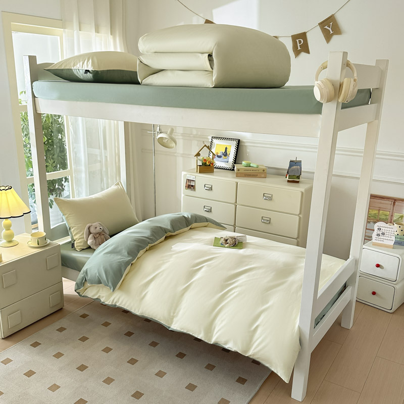 Ropa de cama de tres piezas para dormitorio de estudiantes de algodón en la temporada escolar