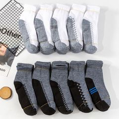 Men's Mid-Calf Socks, Black Bottom, Grey Surface, Sports Socks, Breathable and Absorbent, Casual Men's Socks, Cotton Socks, Factory Wholesale
