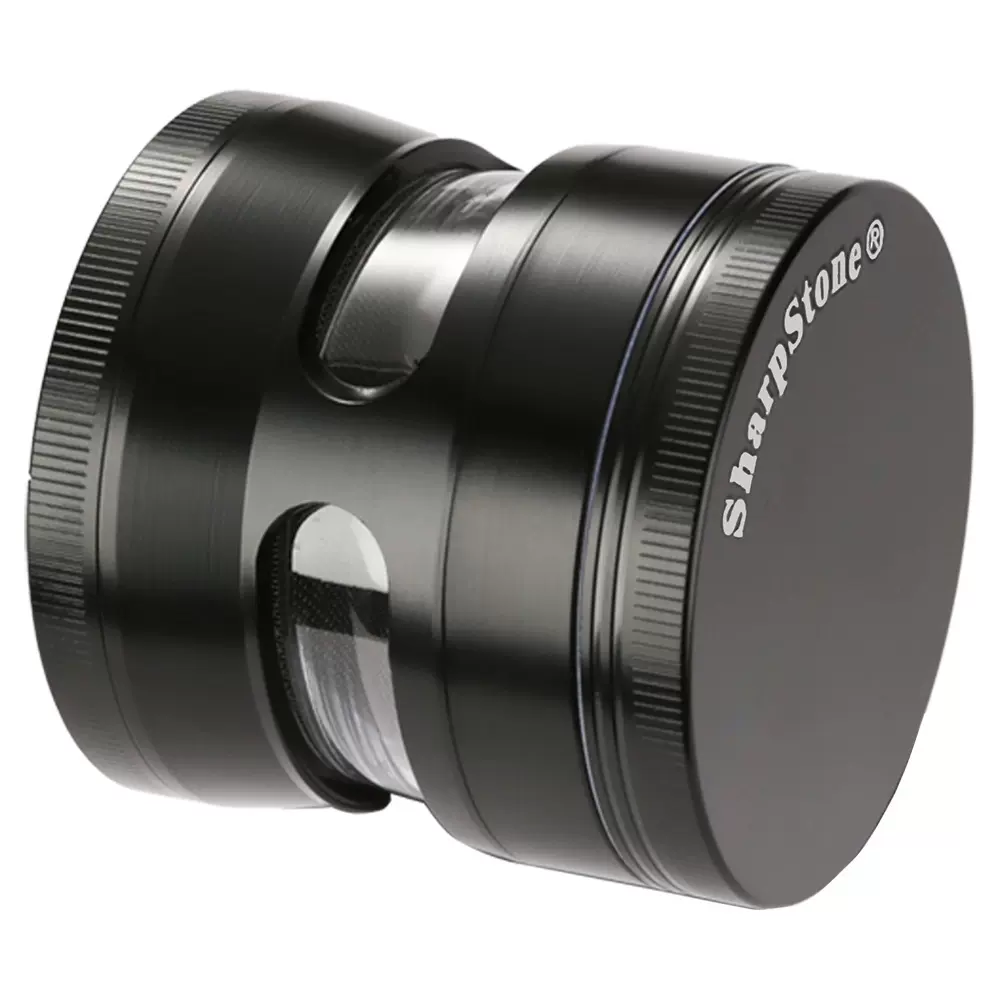 sharpstont磨烟器63平板缩腰3只眼研磨器烟丝便携式创意赠礼防风