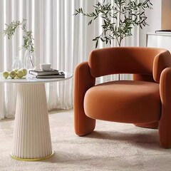 軽くて豪華なシングルソファーの椅子のベランダのホテルのネットの赤い椅子のお茶の組み合わせの美容院の休憩エリアは相談椅子を接待します。