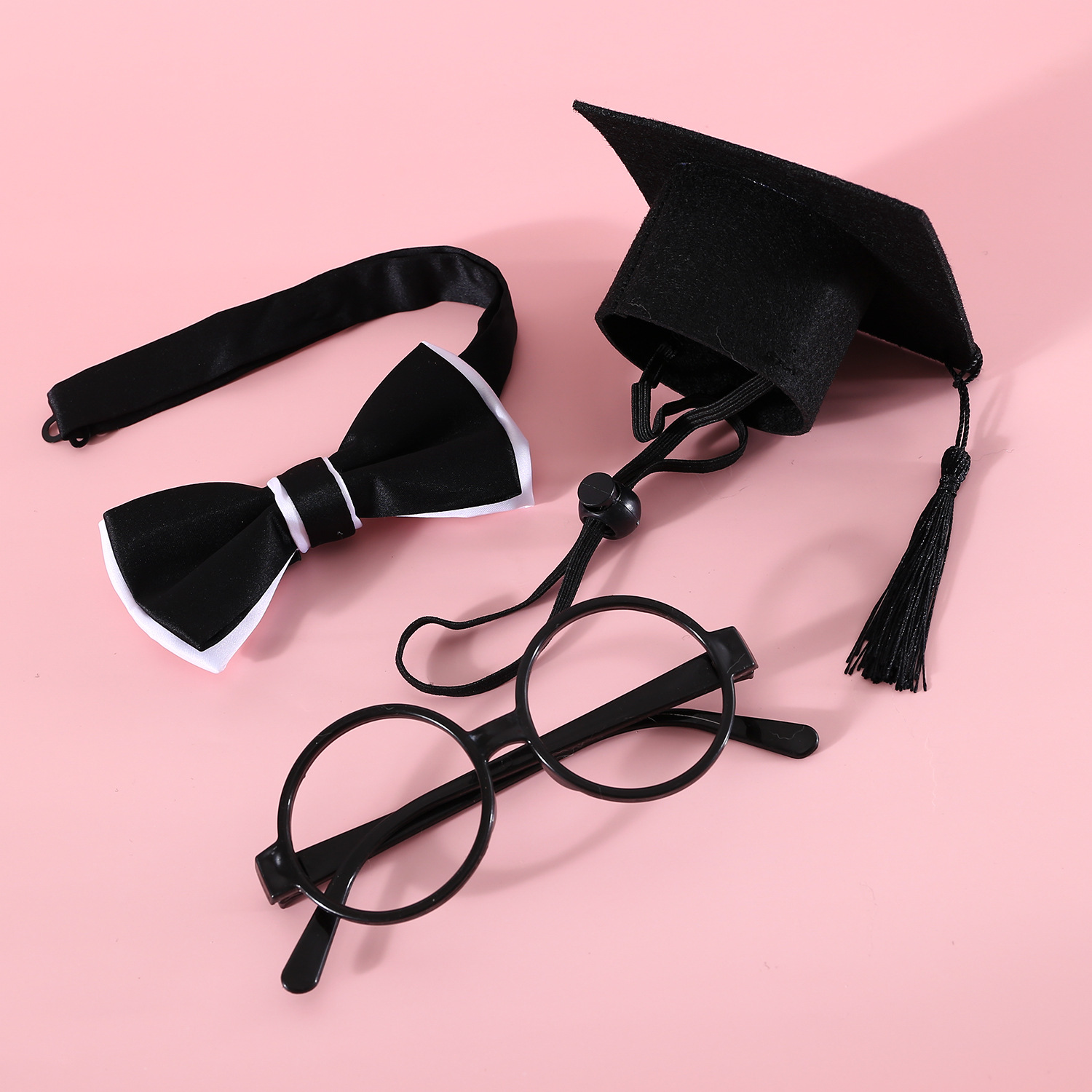 Pet photography doctor sombrero temporada de graduación set cat dog gafas pajarita gentleman party dress up accesorios fieltro