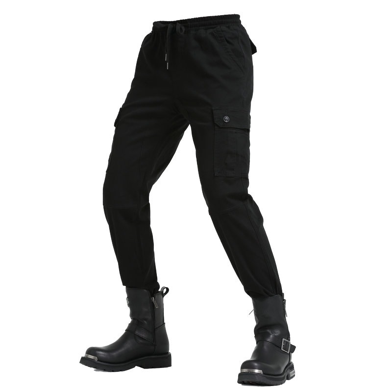 Loong biker motocicleta montar pantalones hombres motocicleta multi-bolsa casual anti-caída pantalones tobillo-atado engranaje de protección motocicleta Pantalones