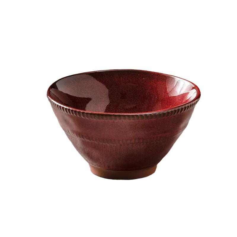 Horno transfronterizo en tazón de arroz de 4,5 pulgadas tazón de arroz de cerámica nórdica doméstica tazón de fideos tazón de arroz delicado tazón de postre