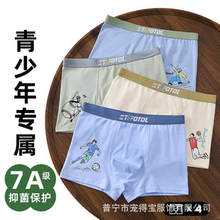 Factory Direct Approval of Youth Underwear Male Big Children Cotton Boxers Developmental Male Students 12-16 plus size Underwear