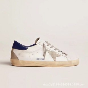 Korean Gg Distressed Star Dirty Shoes for Women 2025 Classic Versatile Men's Sneakers with Inner Heightening Dirty Cowhide White Shoes
