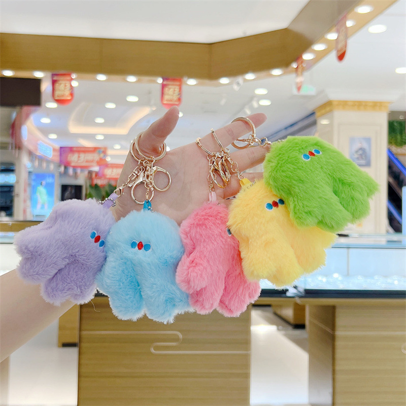 毛絨掛件鑰匙扣大眼怪笨笨掛件可愛公仔玩偶娃娃書包包玩具批發