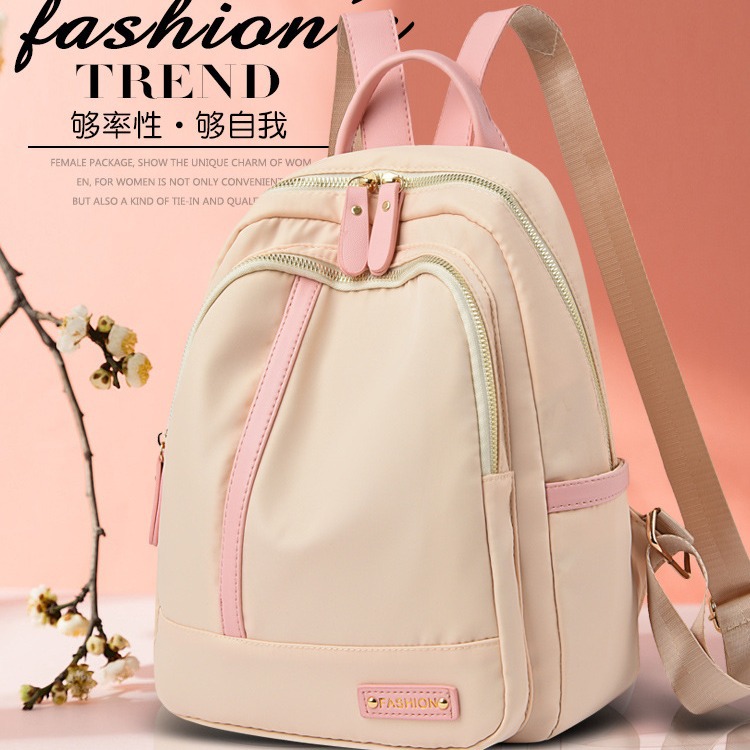 2022 nueva mochila de tela de Oxford para mujeres de gran capacidad estilo coreano de estilo universitario mochila impermeable bolsa de viaje ligera