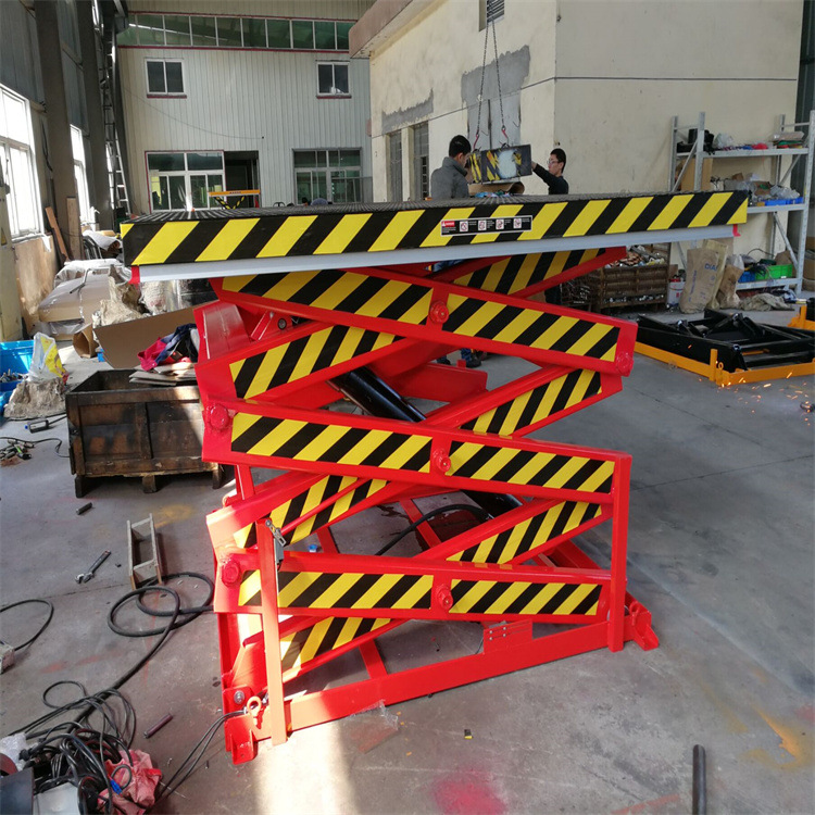 流水线物料举升货梯固定剪叉式升降机平台大吨位电动式液压