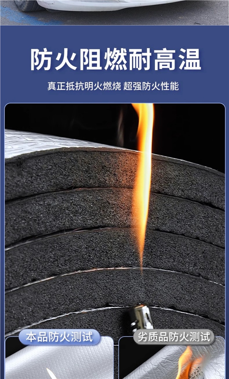 Self-adhesive soundproofing cotton for car hoods, engine compartments, and doors, used for insulation and sound absorption