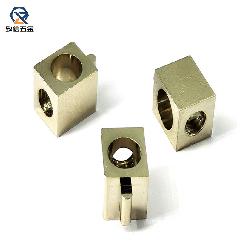 五金自动车床车削金属加工 方铜接线柱端子 线路板接线柱铜件加工