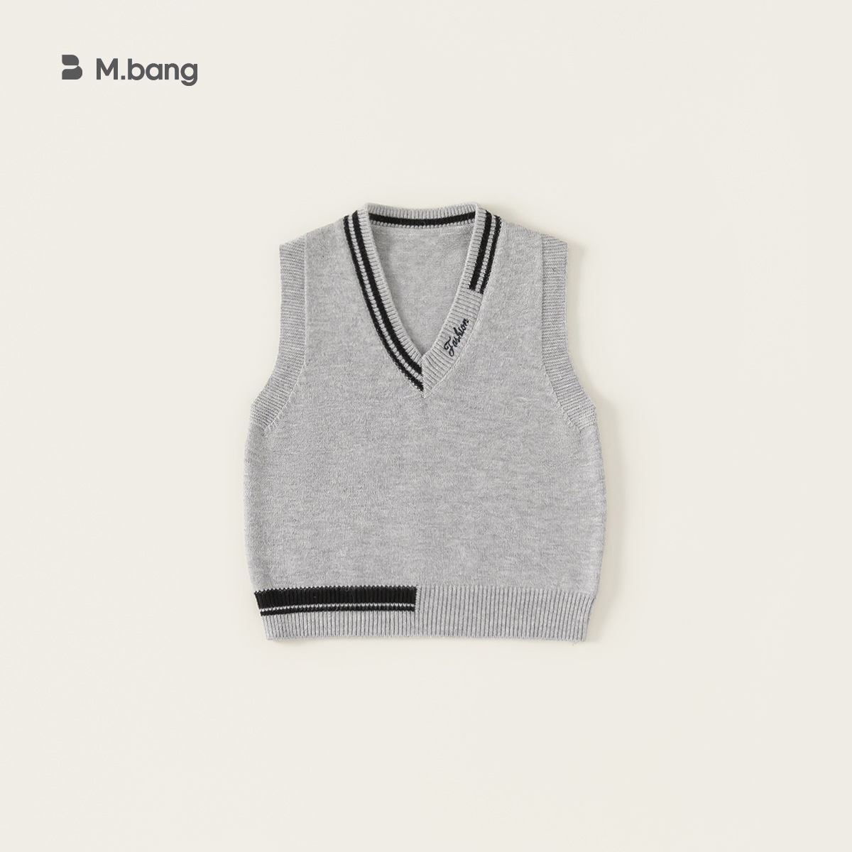 Youbao ropa para niños suéter para niños chaleco de invierno nuevo chaleco para niños pequeños y medianos estilo de otoño e invierno chaleco de punto con cuello en V todo fósforo