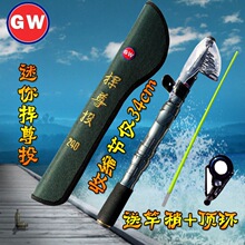 光威迷你海竿远投超短节鱼竿抛冰钓碳素钢笔竿袖珍便携小海竿套装
