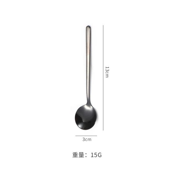 304-13 small round spoon black