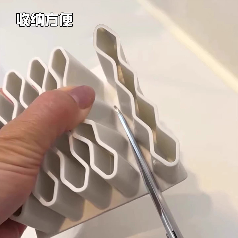 硅胶小样药膏收纳架家用桌面管状软膏分类收纳盒化妆品小样收纳|undefined
