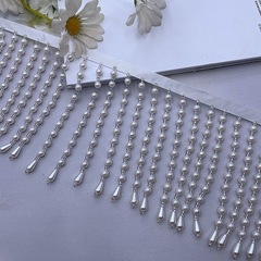Handmade bead imitation pearl tassel hanging beads diy hanfu lace accessories white pearl hanging tassel decorative belt accessories