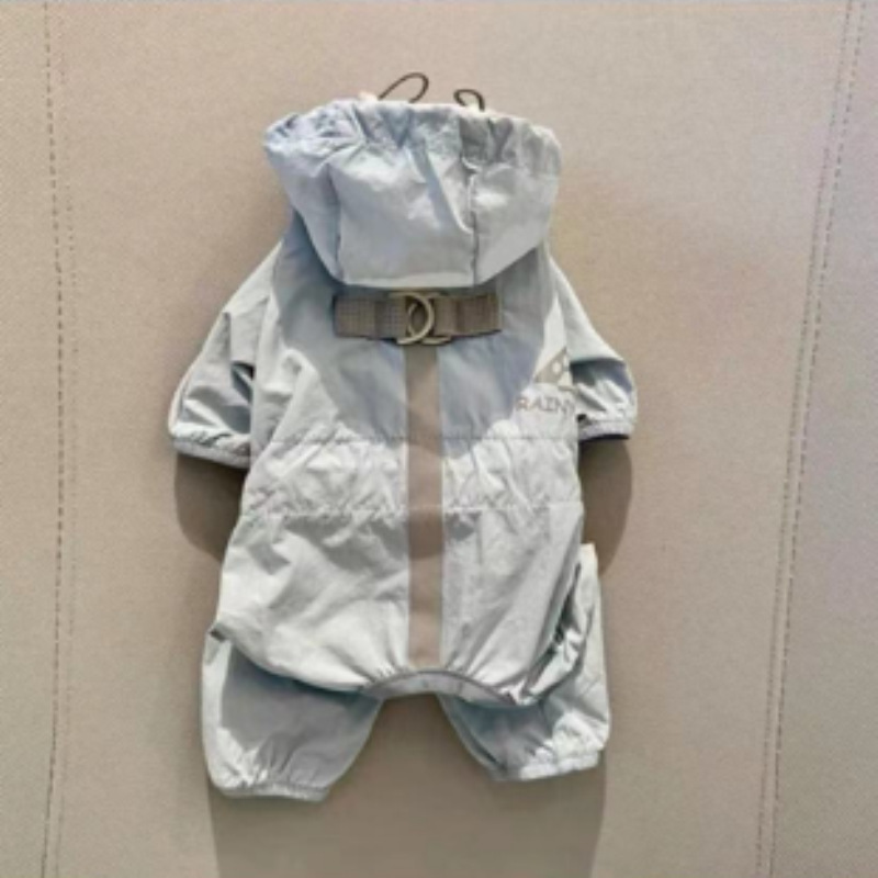 春夏新款宠物狗狗简约四脚防尘服晴雨两用防蚊虫狗狗四脚防晒衣|undefined