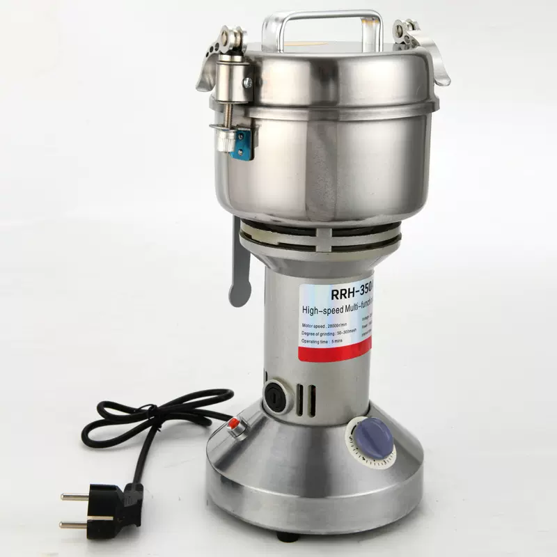 350g不锈钢中药粉碎机三七打粉机五谷杂粮磨粉机超细研磨机