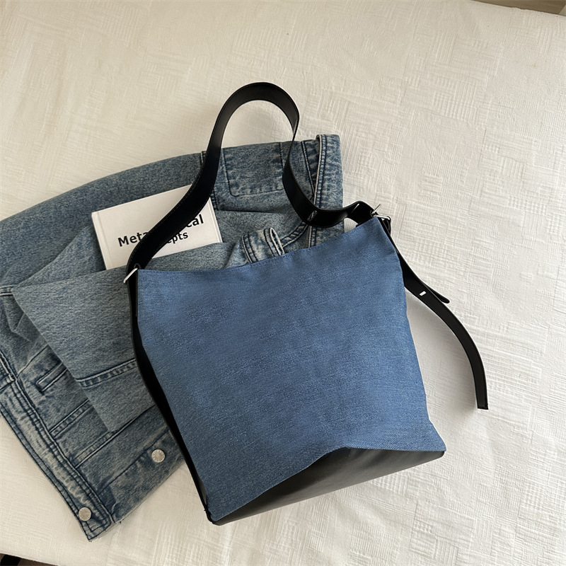 Nichezhong retro bolso de cubo para mujeres 2024 nuevo otoño y invierno versátil bolso de alta sensación bolso de hombro